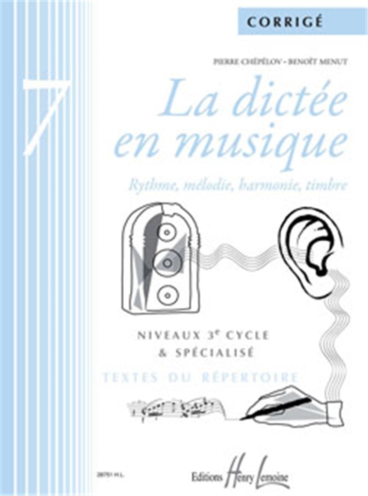 La dictée en musique Vol.7 - corrigé